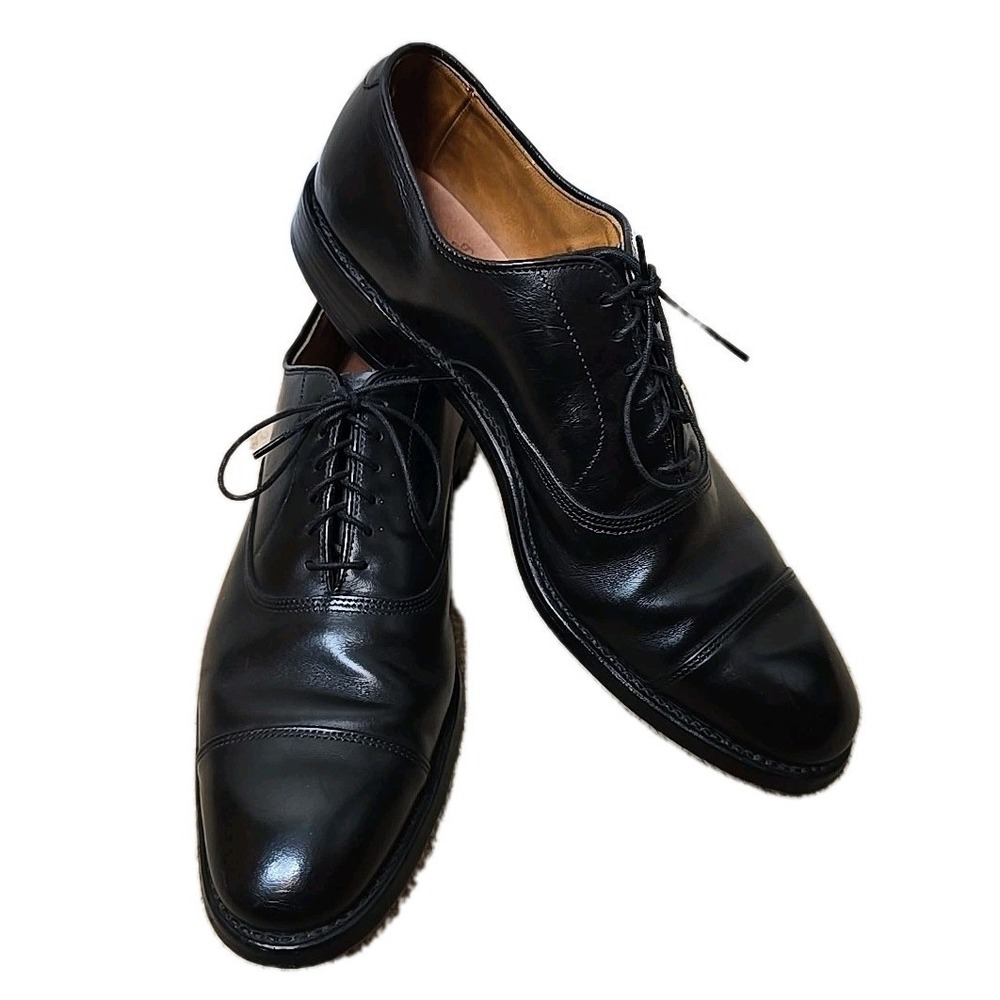 Allen Edmonds  PARK AVENUE Cap-Toe Oxfords 9.5 A  Black Made in USA